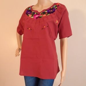 Hand Embroidered Blouse Aunthentic from Guatemala